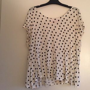 ELLE black and white soft peplum