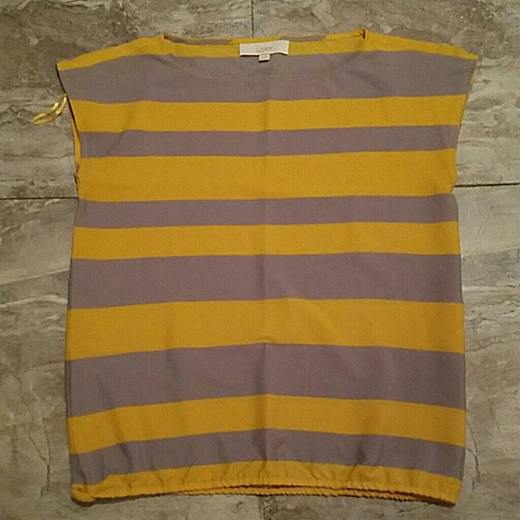 Loft Yellow/Gray Top