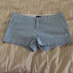 Blue and white striped Hurley shorts