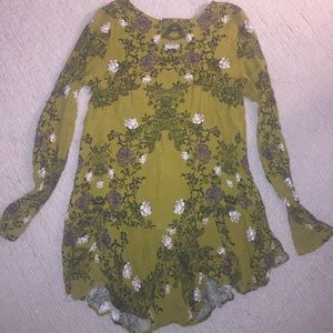 Green Floral Free People Dress