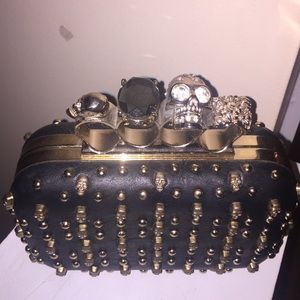 Skull clutch purse