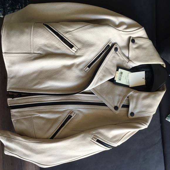 rag and bone white leather jacket