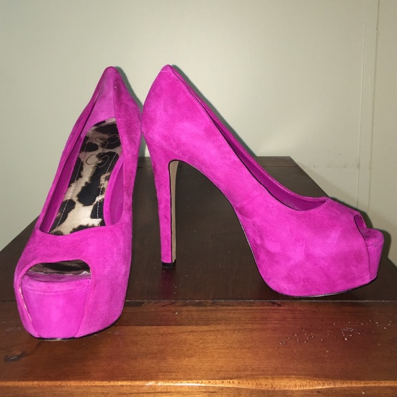 *SEXY* Jessica Simpson 8 1/2 Fuchsia high heels