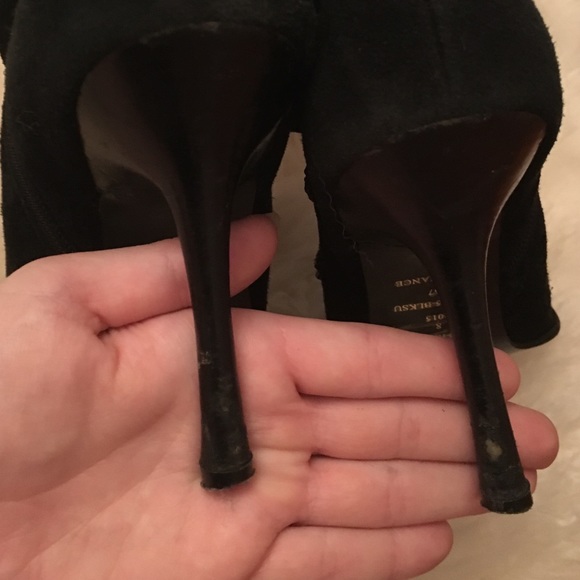 Black tall boots with beading - Picture 3 of 4