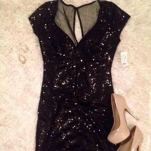 Black sequins dress