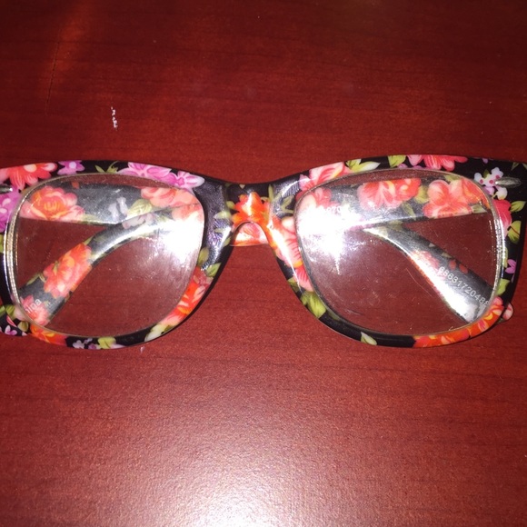 Floral print glasses