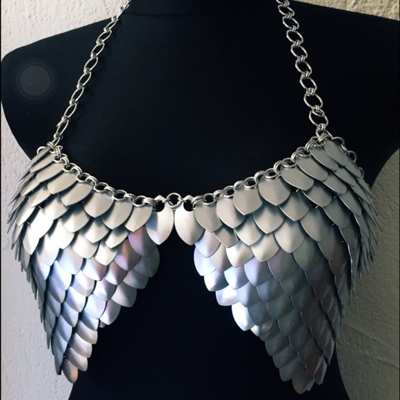 SOLD ON MERC *Dragon scale rave bra