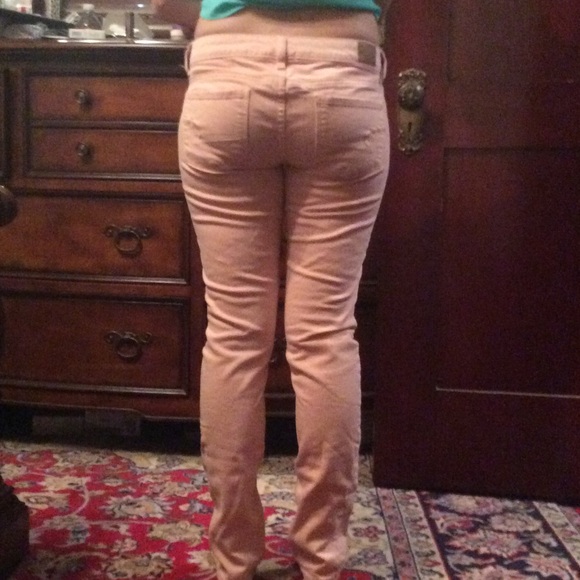 🌵VINTAGE AE American Eagle Straight Leg Pink Jean 4 - Picture 2 of 2