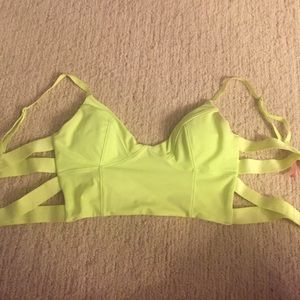 Strappy Lime Green Swim Top