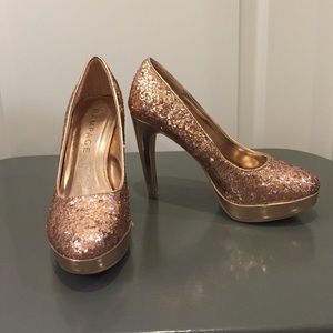 Rose Gold Sequin Heels size 5.5
