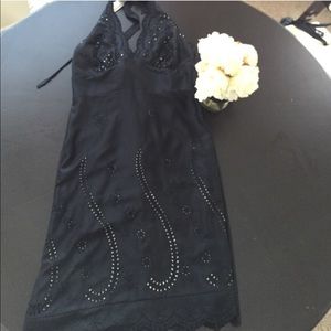 WHBM Halter Dress Black