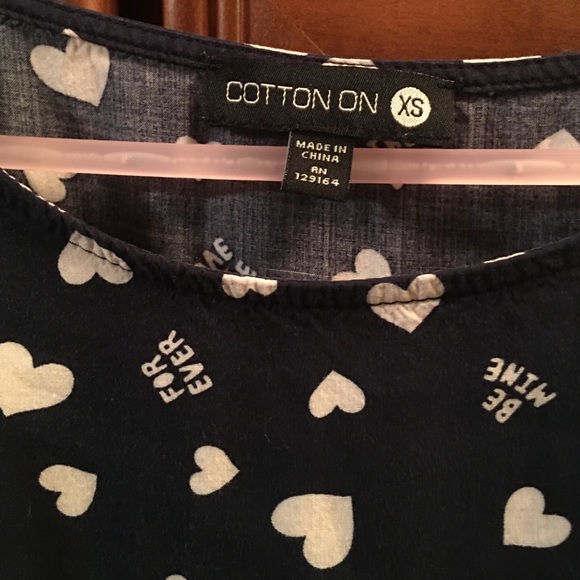 Navy blue and white dress with elastic waist. - Picture 2 of 4