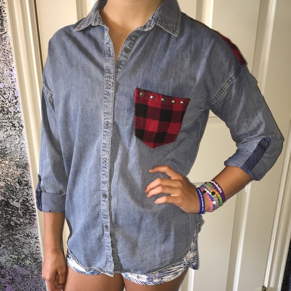 Jean/plaid shirt