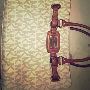 Michael Kors large Hamilton logo bag