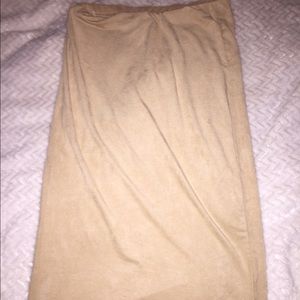 Suede Pencil Skirt