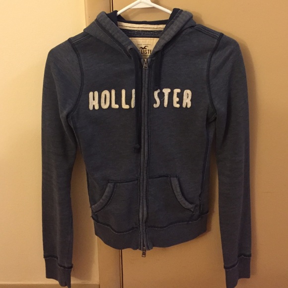 Hollister Navy Blue Hoodie XS