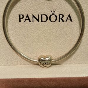 Authentic!Language of Love Used Pandora Charm s925