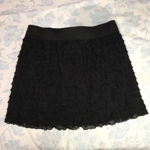 Free People black ruffle skirt LG