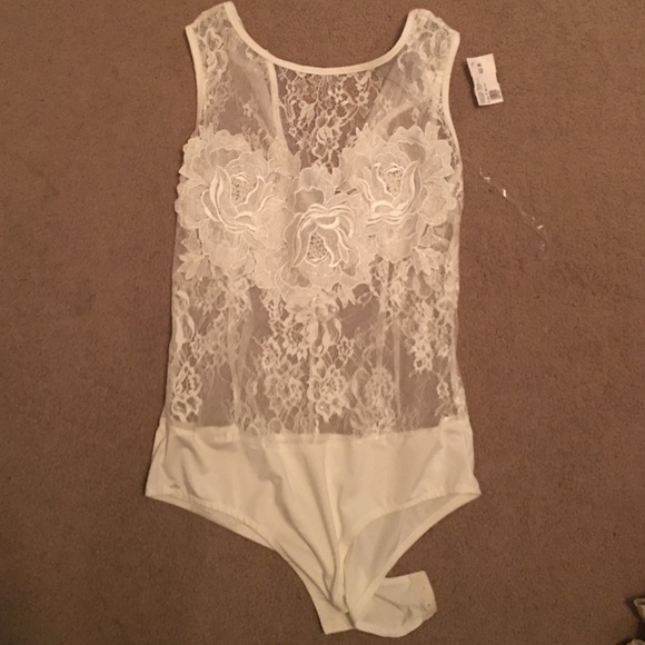 white lace bodysuit