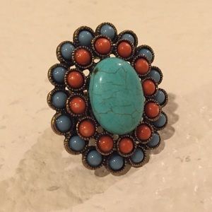 Turquoise Stretch Fashion Ring