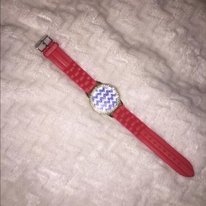 Red Blue and Gold Watch