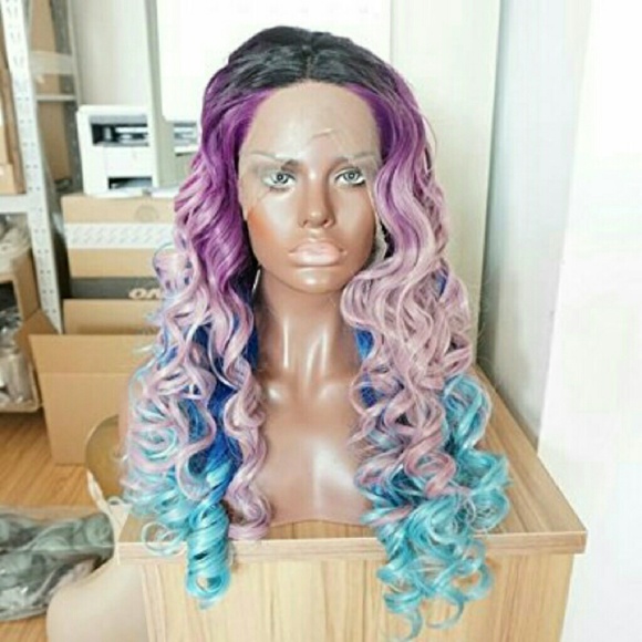 Ombre Purple Pink Beauty Lacefront Wig