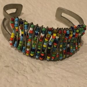 Beaded Rainbow Bangle