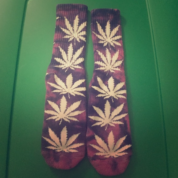 Huf Tye Dye Plantlife Crew Socks Purple