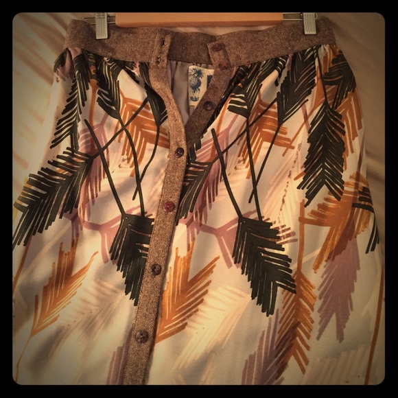 Anthropologie knee length skirt. Perfect for fall!