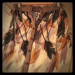 Anthropologie knee length skirt. Perfect for fall!