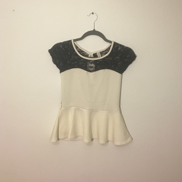 lacey peplum blouse