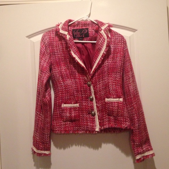 Say What? Jackets & Coats - Pink/purple Stitch Blazer style Jacket Say What? Jackets & Coats - Pink/purple Stitch Blazer style Jacket