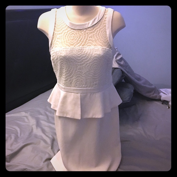 Worthington white peplum dress