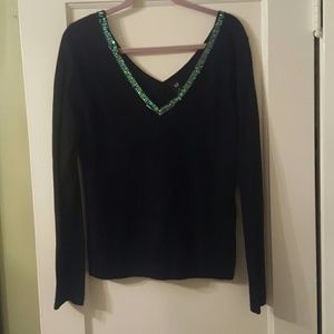 GAP Black sweater with sequins