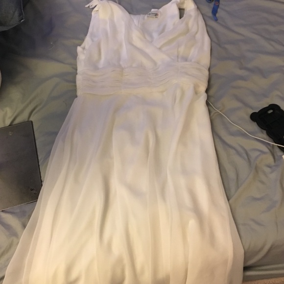 White polyester dress