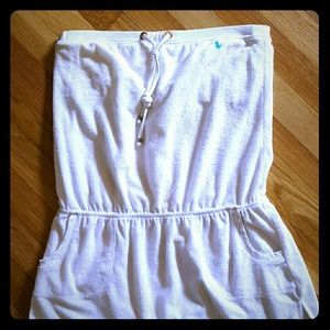 Ralph lauren bright white terry cloth cover up