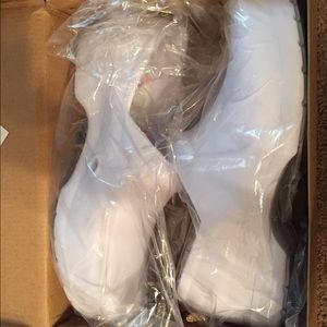Anywear white nursing clogs