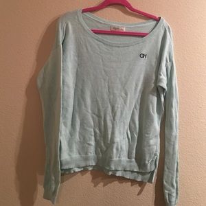 Gilly Hicks Baby Blue Wide Neck Sweater