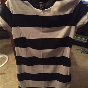 Gray and black dress