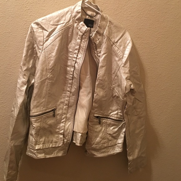 A.N.A Metallic Faux Leather Jacket
