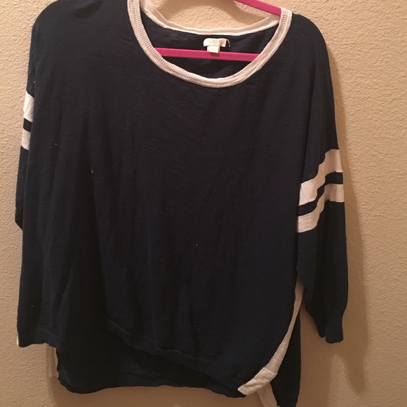 Striped sleeve sweater tshirt