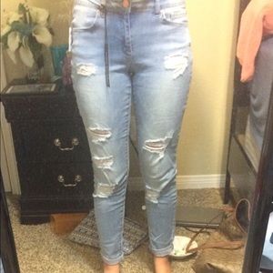 Charlotte Russe Medium Wash Boyfriend Jeans