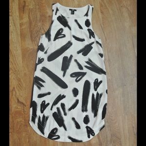 H&M Sleeveless Abstract Dress - Black & White - 2