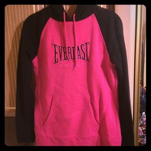 Pink/Black Pullover Everlast hoodie in Medium.