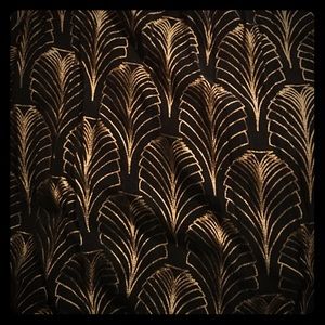 Black Art Deco print scarf