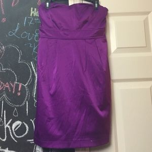 Purple satin like party dress