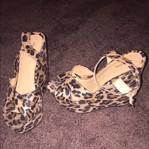Leopard Wedges size 8.5 Leopard Wedges size 8.5