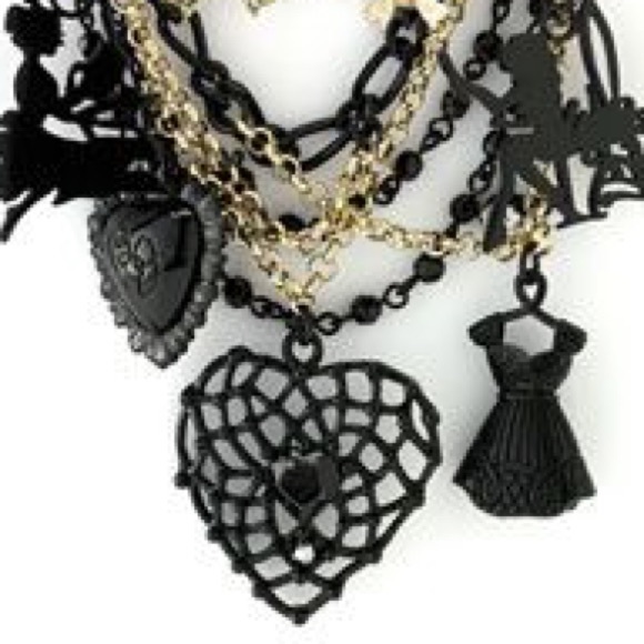 OG Betsey Johnson Charm School heart necklace