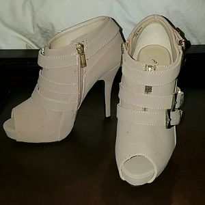 Faux Nubuck Leather / Suede Booties