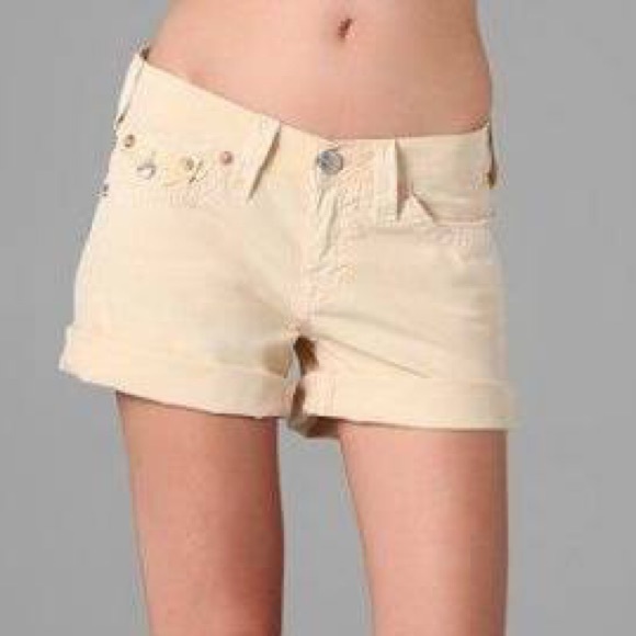 True Religion "Jayde Boyfriend" Cuffed Shorts
